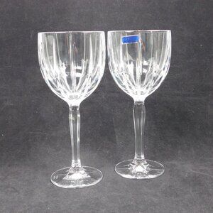 Lot of 2 Waterford Marquis Omega Crystal All Purpose Wine Glass Goblet 8 5/8"